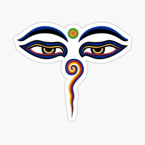 Buddha Wisdom Eyes Sticker